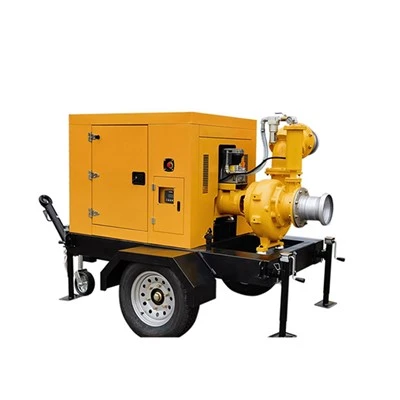 Remorque de pompe mobile centrifuge auto-amorçante-